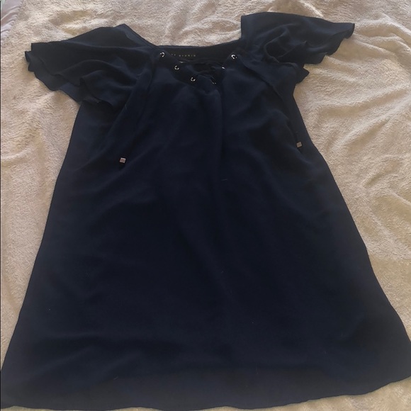 Navy Blue Flowy Dress - Picture 1 of 1